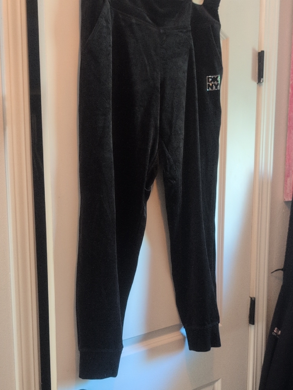 Dkny Black Velour Joggers for Kids
